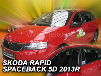 Owiewki przód+tył SKODA RAPID  SPACEBACK 5D 2012R.→ (+OT) HTB