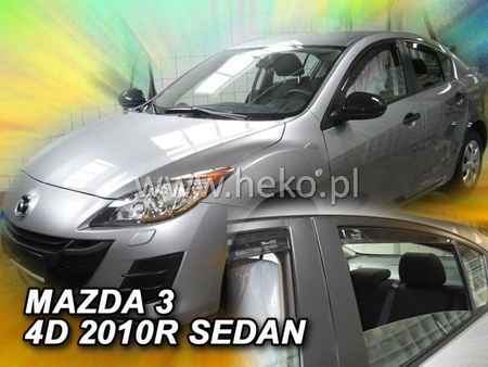 Owiewki przód+tył MAZDA 3 II 5d 2008-2014r.(+OT) SEDAN
