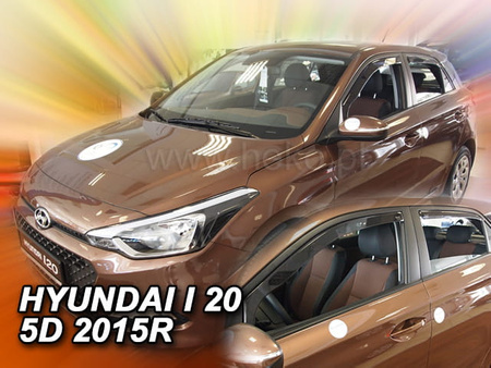 Owiewki przód+tył HYUNDAI i20    II  5d 2015-2020R  (+OT)