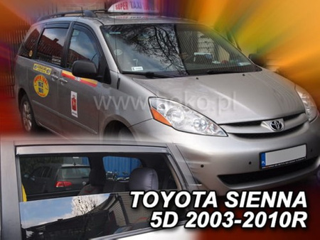 Owiewki przód+tył TOYOTA SIENNA (II) 5D 2003-2010R (+OT)