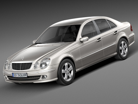 Owiewki przód+tył MERCEDES klasa E, W 211, 4d  03/2002-2009r.  (+OT) sed