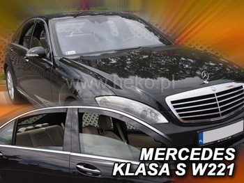 Owiewki przód+tył MERCEDES klasa S  W221  4D  2005-2013r. (+OT)(wersja krótka)