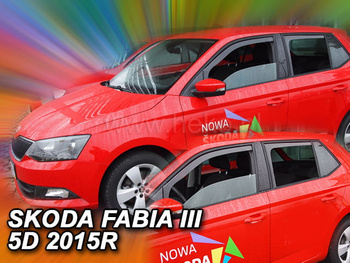 Owiewki przód+tył SKODA FABIA III 5D 2014-2021  (+OT) HTB / COMBI (długie)