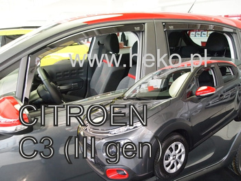 Owiewki przód+tył CITROEN C3 III              5d 2017r.→(+OT)