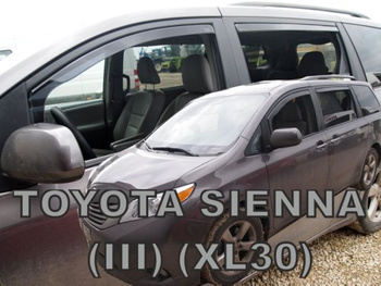 Owiewki przód+tył TOYOTA SIENNA  (III)  XL30  5D 2010-2020R (+OT)