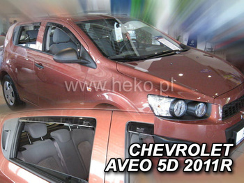 Owiewki przód+tył CHEVROLET AVEO                  5d 2011r.→ (+OT) HTB
